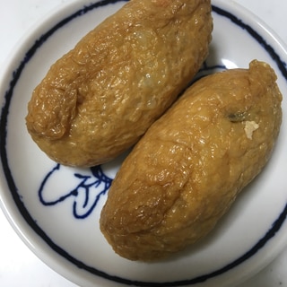 小かぶの葉っぱと塩昆布のいなり寿司(^^)